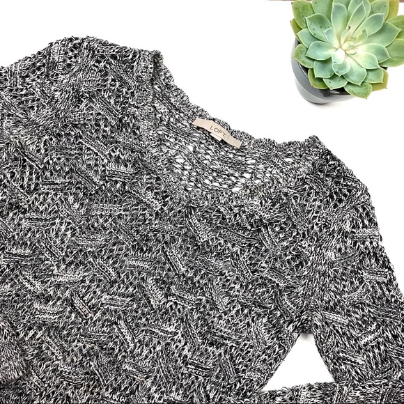 Ann Taylor LOFT Black and White Knit Sweater - Picture 2 of 8